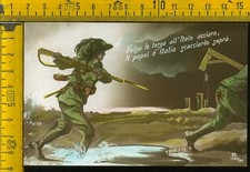 Prima Guerra Cartolina Militare Ritoccata ad Acquerello Venezia Trieste mq 684