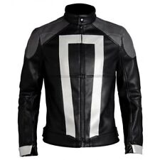 Giacca di pelle nera da uomo