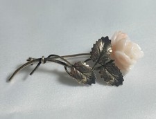 spilla  rosa corallo vintage