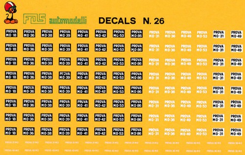 Decals targhe prova - ,
