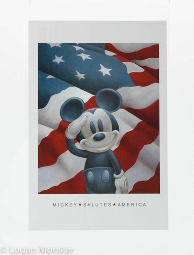 Cartolina patriottica disney - cartolina,