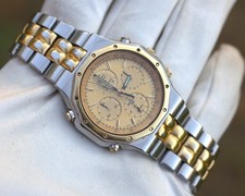 Orologio Seiko 150 Cronografo 7T34-7A10 Oro/Argento raro vintage uomo