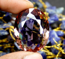 AAA Grande Alessandrite 36,55 CT Ovale Taglio Sfaccettato Pietra Preziosa...