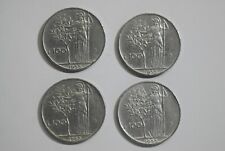 100 LIRE MINERVA 1° TIPO 1955  ANNO RARO. LOTTO DI 4 MONETE CIRCOLATE.