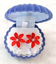 Orecchini Fiore Rosso a