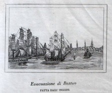 Stampa antica BOSTON Flotta