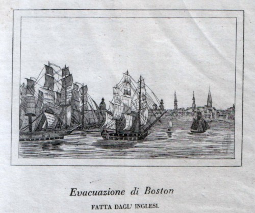 Stampa antica boston flotta - stampa,
