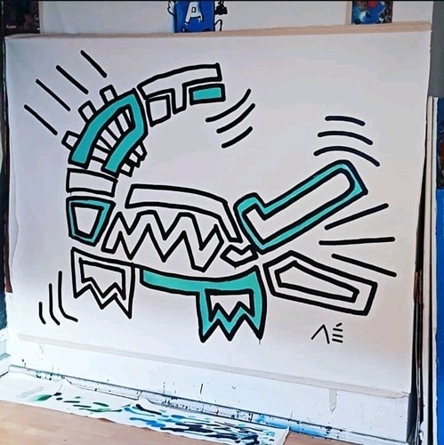 Quadro coccodrillo artista - quadro,