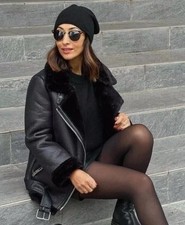 Giacca biker Zara nera double