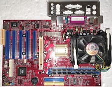 Scheda Madre Vintage Biostar U8798 Pro con CPU Intel Pentium4 socket 478 e Ram