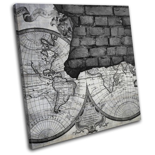 Industrial world map - industrial, vintage
