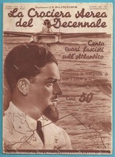 giornale La Crociera Aerea del Decennale con foto e immagine futurista - 1933