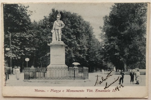 Cartolina monza piazza - monza,
