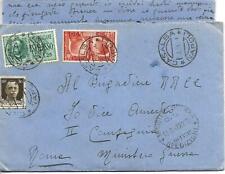 1941 20C AMICIZIA+1,25 E+30C SU  ESPRESSO DA CASALBA NA X MINISTERO GUERRA ROMA