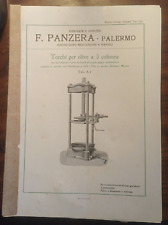 Catalogo Antica Ditta  F .Panzera - Palermo - Olivicoltura Frantoi Presse etc...