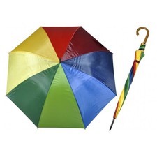 Ombrello da Pioggia Golf a Scatto Automatico Antivento Colorato Arcobaleno