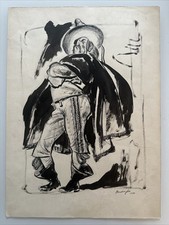 disegno e Acquerello dessin Drawing Cesare Bentivoglio Fronte E Retro 1936
