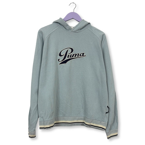 Felpa puma vintage azzurra con - felpa,