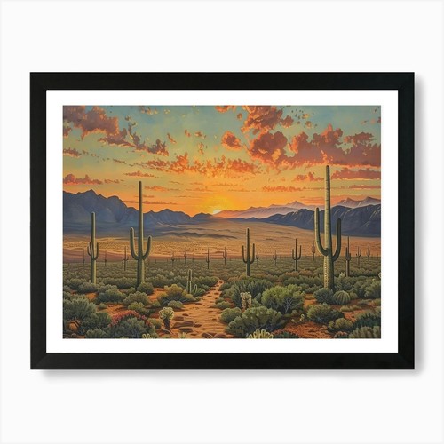 Quadro tramonto deserto