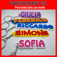 Portachiavi 3D con nome personalizzato 2 colori. Idee regalo