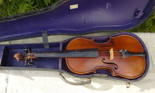 Alte violino violino full size cm 59,5 circa foglietto E. R. Pfretzschner