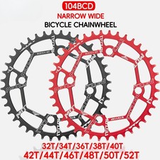 Guarnitura bici da strada 104 mm ruota dentata rotonda 104BCD larga corona stretta 32T-52T