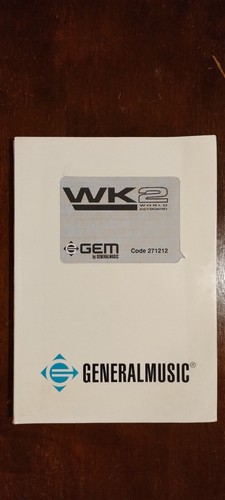 Manual gem wk2 keyboard - gem,