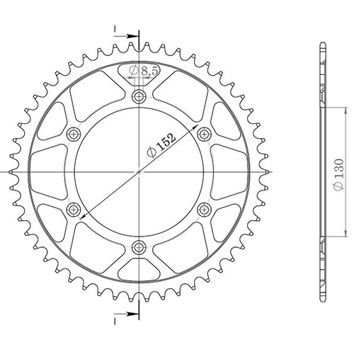 Corona acciaio p520 z48 - corona,