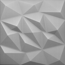 Pannelli 3D in Polistirolo per Soffitto 50x50 cm BRYLANT Grigio Design Moderno