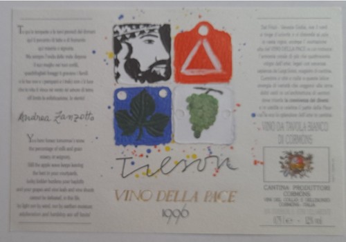 Etichetta vino della pace - etichetta,
