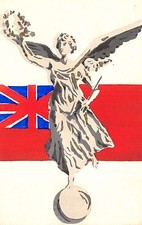 1492) WW1, DIPINTA A MANO, VITTORIA SU BANDIERA INGLESE.