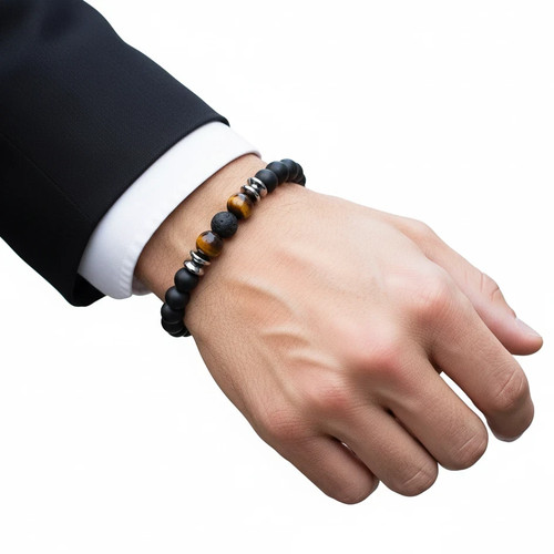 Bracciale pietre naturali 6mm - pietre,