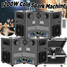 Macchina scintilla fredda 1200 W effetto palco DMX fuochi d'artificio bar spettacolo matrimonio + custodia