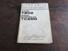 Suzuki T200 TC200 Scrambler 1967 parts list catalogue catalogo ricambi originale