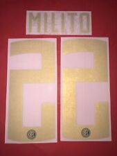 KIT MILITO 22 ORO X MAGLIA CALCIO INTER NUOVO  