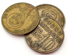 S. VINCENZO DE PAOLI BUONO ALIMENTARE 10 CENT. VERONA 1937 lotto 3 PEZZI