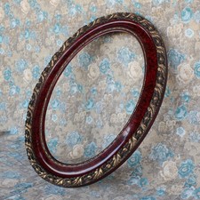 Cornice Ovale LUIGI FILIPPO Antica Bordeaux RILIEVI DORATI Epoca 800 900 Vintage