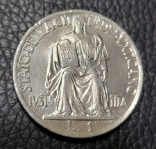 1942 Vatican City 1 Lire Coin