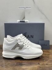 Hogan Interactive H Strass Pelle Bianco Icon Scarpa Hogan Donna 38.5