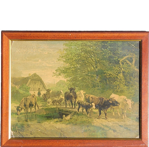 Antico quadro cromolitografia - quadro,