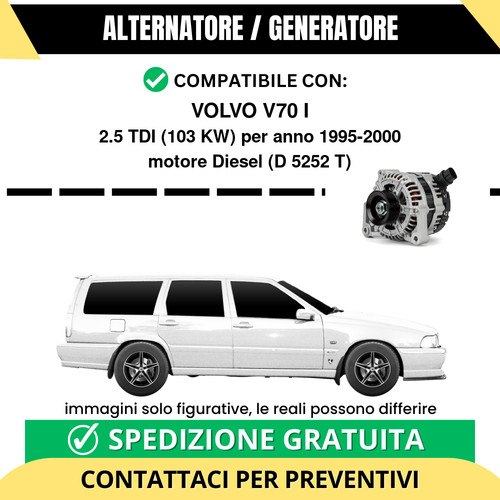 Alternatore volvo v70 - v70, 2.5