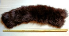 COLLO IN VERA PELLICCIA  PELLE MARRONE CM. 60 ANIMALE SCONOSCIUTO