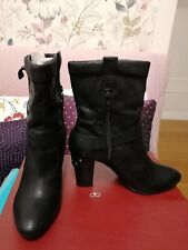 Stivaletti Apepazza in pelle spazzolata da donna, nero, 39, tacco alto