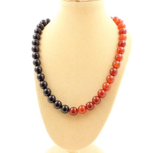 Collana perle agata rosso - collana, +