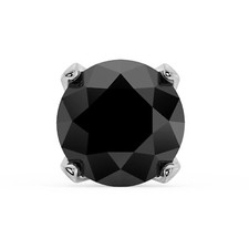 925 Argento 2mm Nero Cz Naso