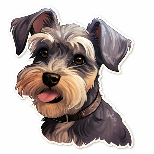 Adesivo auto schnauzer nano - auto,