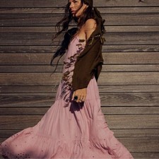 ZARA Beaded EMBROIDERED Maxi