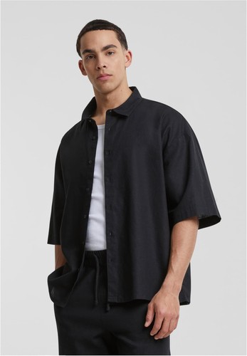Boxy cotton linen shirt - cotton,