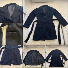CAPPOTTO TRENCH NATURAL B TAGLIA M COLORE NERO CON CINTURA IN VITA