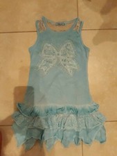 lotto 700b vestito abito bimba bambina celeste HOPE STAR 8 anni